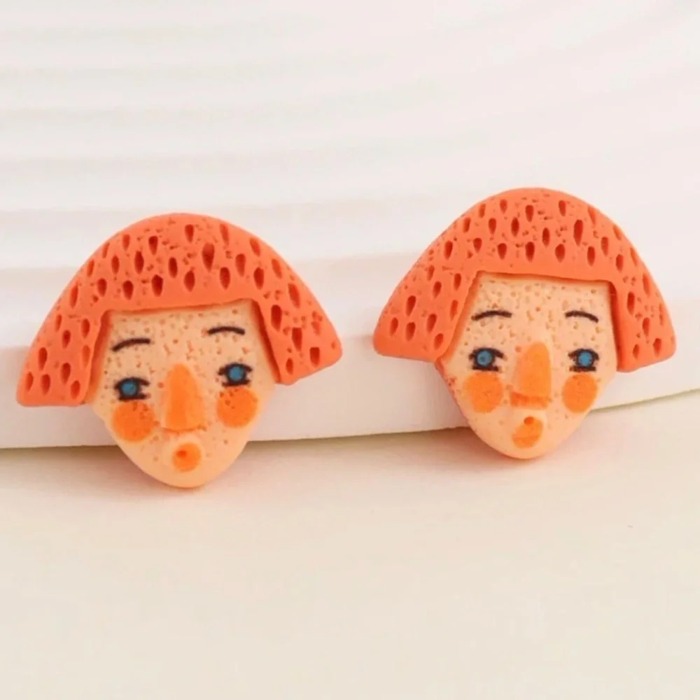 “Ginger Clown Boy” Whimsical Eclectic Lighthearted Cheery Joyful Nostalgic Studs